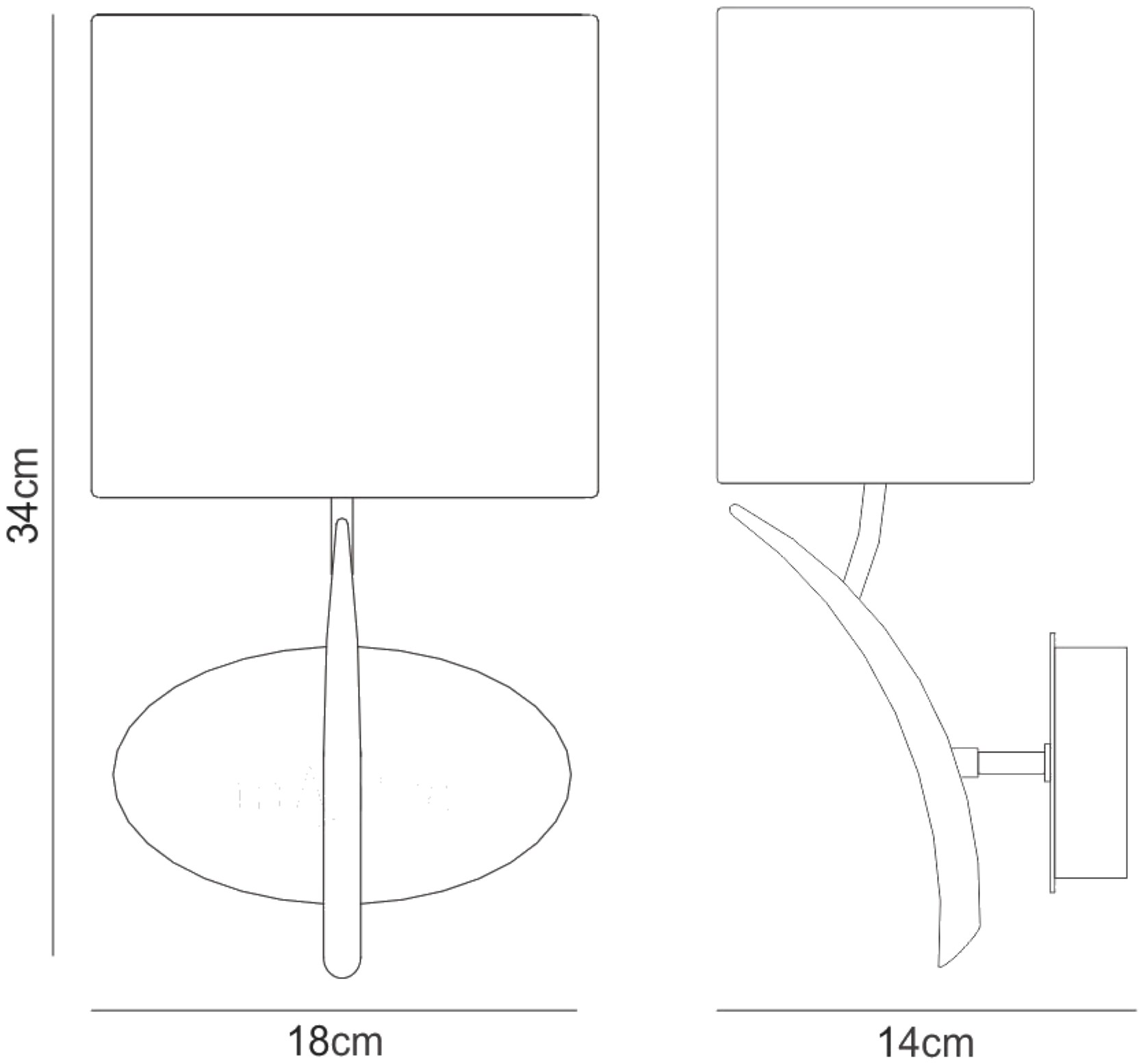 M1154/BS  Eve Wall Lamp 1 Light